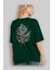 Marilyn Manson Arka Baskılı Zümrüt Yeşili Oversize T-Shirt Unisex Erkek Kadın Bisiklet Yaka 4