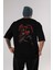 Spiderman (16) Arka Baskılı Siyah Oversize T-Shirt Bisiklet Yaka Pamuk Erkek Kadın 1