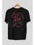 Spiderman (16) Arka Baskılı Siyah Oversize T-Shirt Bisiklet Yaka Pamuk Erkek Kadın 2