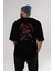 Spiderman (16) Arka Baskılı Siyah Oversize T-Shirt Bisiklet Yaka Pamuk Erkek Kadın 5