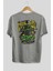 Hulk (5) Arka Baskılı Gri Oversize T-Shirt Bisiklet Yaka Pamuk Erkek Kadın 2