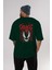 Venom (22) Arka Baskılı Zümrüt Yeşili Oversize T-Shirt Bisiklet Yaka Erkek Kadın 5