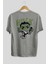 Hulk (8) Arka Baskılı Gri Oversize T-Shirt Bisiklet Yaka Pamuk Erkek Kadın 2