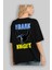 Batman (16) Arka Baskılı Siyah Oversize T-Shirt Bisiklet Yaka Pamuk Erkek Kadın 4