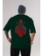 Deadpool (16) Arka Baskılı Zümrüt Yeşili Oversize T-Shirt Bisiklet Yaka Erkek Kadın 1