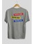 Positive Mind Vibes Lifes Arka Baskılı Gri Oversize T-Shirt Unisex Erkek Kadın Bisiklet Yaka 2
