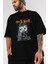 Joker (6) Ön Baskılı Siyah Oversize T-Shirt Bisiklet Yaka Erkek Kadın 3