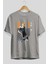 Kei Tsukishima 2 Anime Ön Baskılı Gri Oversize T-Shirt %100 Pamuk Erkek Kadın 2