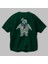Stay Puft Arka Baskılı Zümrüt Yeşili Oversize T-Shirt Erkek Kadın Bisiklet Yaka 3