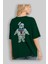 Stay Puft Arka Baskılı Zümrüt Yeşili Oversize T-Shirt Erkek Kadın Bisiklet Yaka 4