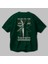 God Save The Youth Arka Baskılı Zümrüt Yeşili Oversize T-Shirt Unisex Erkek Kadın Bisiklet Yaka 3