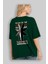 God Save The Youth Arka Baskılı Zümrüt Yeşili Oversize T-Shirt Unisex Erkek Kadın Bisiklet Yaka 4