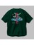Hope Arka Baskılı Zümrüt Yeşili Oversize T-Shirt Unisex Erkek Kadın Bisiklet Yaka 3