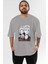 Tokyo Revengers Anime Ön Baskılı Gri Oversize T-Shirt %100 Pamuk Erkek Kadın 1
