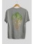 Joker (3) Arka Baskılı Gri Oversize T-Shirt Bisiklet Yaka Pamuk Erkek Kadın 2