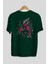 Spiderman (23) Arka Baskılı Zümrüt Yeşili Oversize T-Shirt Bisiklet Yaka Erkek Kadın 2
