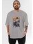 Shouyou Hinata 12 Anime Ön Baskılı Gri Oversize T-Shirt %100 Pamuk Erkek Kadın 1