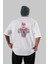 Spiderman (9) Arka Baskılı Beyaz Oversize T-Shirt Bisiklet Yaka Pamuk Erkek Kadın 1