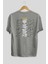 I Am Done Yazılı Arka Baskılı Gri Oversize T-Shirt Unisex Erkek Kadın Bisiklet Yaka 2