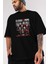 La Casa De Papel (5) Ön Baskılı Siyah Oversize T-Shirt Bisiklet Yaka Erkek Kadın 3