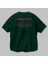 Hokkaido Arka Baskılı Zümrüt Yeşili Oversize T-Shirt Unisex Erkek Kadın Bisiklet Yaka 3