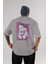 Hibiki 4 Anime Arka Baskılı Gri Oversize T-Shirt %100 Pamuk Erkek Kadın 1