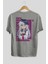 Hibiki 4 Anime Arka Baskılı Gri Oversize T-Shirt %100 Pamuk Erkek Kadın 2
