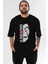 La Casa De Papel (3) Ön Baskılı Siyah Oversize T-Shirt Bisiklet Yaka Erkek Kadın 1