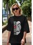 La Casa De Papel (3) Ön Baskılı Siyah Oversize T-Shirt Bisiklet Yaka Erkek Kadın 5