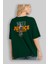 The Justice Arka Baskılı Zümrüt Yeşili Oversize T-Shirt Erkek Kadın Bisiklet Yaka 4