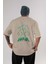 Hulk (11) Arka Baskılı Bej Oversize T-Shirt Bisiklet Yaka Pamuk Erkek Kadın 1