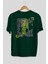 Explore Summer Arka Baskılı Zümrüt Yeşili Oversize T-Shirt Unisex Erkek Kadın Bisiklet Yaka 2