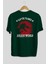 Jurassic Park (3) Arka Baskılı Zümrüt Yeşili Oversize T-Shirt Bisiklet Yaka Erkek Kadın 2