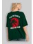 Jurassic Park (3) Arka Baskılı Zümrüt Yeşili Oversize T-Shirt Bisiklet Yaka Erkek Kadın 4