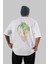 Joker (3) Arka Baskılı Beyaz Oversize T-Shirt Bisiklet Yaka Pamuk Erkek Kadın 1