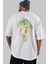 Joker (3) Arka Baskılı Beyaz Oversize T-Shirt Bisiklet Yaka Pamuk Erkek Kadın 5