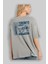 Toronto Arka Baskılı Gri Oversize T-Shirt Unisex Erkek Kadın Bisiklet Yaka 3