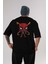 Spiderman (17) Arka Baskılı Siyah Oversize T-Shirt Bisiklet Yaka Pamuk Erkek Kadın 1
