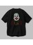 Joker (10) Arka Baskılı Siyah Oversize T-Shirt Bisiklet Yaka Pamuk Erkek Kadın 3