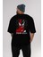 Spiderman Venom Arka Baskılı Siyah Oversize T-Shirt Bisiklet Yaka Pamuk Erkek Kadın 5