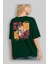 Beach Side Arka Baskılı Zümrüt Yeşili Oversize T-Shirt Unisex Erkek Kadın Bisiklet Yaka 4