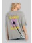 Bloom Yazılı Arka Baskılı Gri Oversize T-Shirt Unisex Erkek Kadın Bisiklet Yaka 3