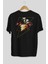 Flash Avengers (3) Arka Baskılı Siyah Oversize T-Shirt Bisiklet Yaka Pamuk Erkek Kadın 2
