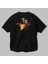 Flash Avengers (3) Arka Baskılı Siyah Oversize T-Shirt Bisiklet Yaka Pamuk Erkek Kadın 3