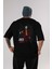 Joker (11) Arka Baskılı Siyah Oversize T-Shirt Bisiklet Yaka Pamuk Erkek Kadın 1
