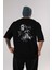 Joker 2 Arka Baskılı Siyah Oversize T-Shirt Bisiklet Yaka Pamuk Erkek Kadın 1