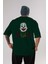 Joker (10) Arka Baskılı Zümrüt Yeşili Oversize T-Shirt Bisiklet Yaka Erkek Kadın 1