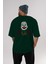 Joker (10) Arka Baskılı Zümrüt Yeşili Oversize T-Shirt Bisiklet Yaka Erkek Kadın 5