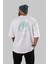 Joker (1) Arka Baskılı Beyaz Oversize T-Shirt Bisiklet Yaka Pamuk Erkek Kadın 4