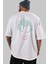 Joker (1) Arka Baskılı Beyaz Oversize T-Shirt Bisiklet Yaka Pamuk Erkek Kadın 5
